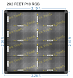2X2 FEET P10 SINGLE COLOR