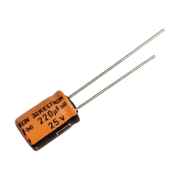 220uF 25V Electrolytic Capacitor – 8 x 12.5 mm