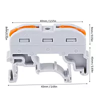 DIN Rail Type, Quick Connection Terminal 1 In-1 Out - PCT-211 (pack of 1)