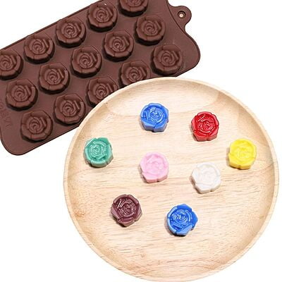 Silicon Mold Chocolate Small Rose- 15 Cavity - 5g Silicon Mold Chocolate Small Rose- 15 Cavity - 5g