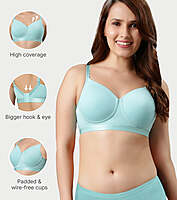 Enamor Innovations Fabcool Breathable Cup Women's T-Shirt Bra - Antimicrobial Comfort, Perforated Cups Padded, Wirefree, High Coverage A165