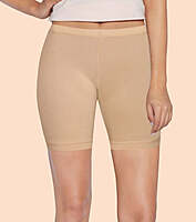 Enamor Mid Rise Mid Thigh Length Fabulous Inners Shorts For Women - Hugged Fit, Stretch Cotton E032