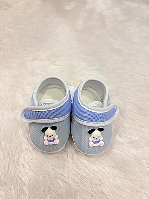 Baby Booties – Unisex Infant Shoes - Puppy Doodle (Blue, 0–6M) Baby Booties – Unisex Infant Shoes - Puppy Doodle (Blue, 0–6M)