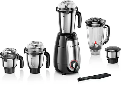 TrueMixx Pro 1000W Mixer Grinder with 5 Jars – Multi-Purpose Kitchen Grinder, BLACK