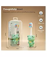 R For Rabbit - Tiny smiles Zoobie - Kids Toothbrush - Green Froggy