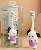R For Rabbit - Tiny Smiles Zoobie - Kids Toothbrush - White Doggy