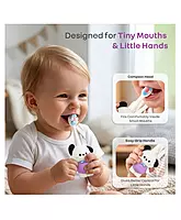 R For Rabbit - Tiny Smiles Zoobie - Kids Toothbrush - White Doggy
