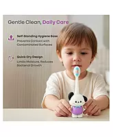 R For Rabbit - Tiny Smiles Zoobie - Kids Toothbrush - White Doggy