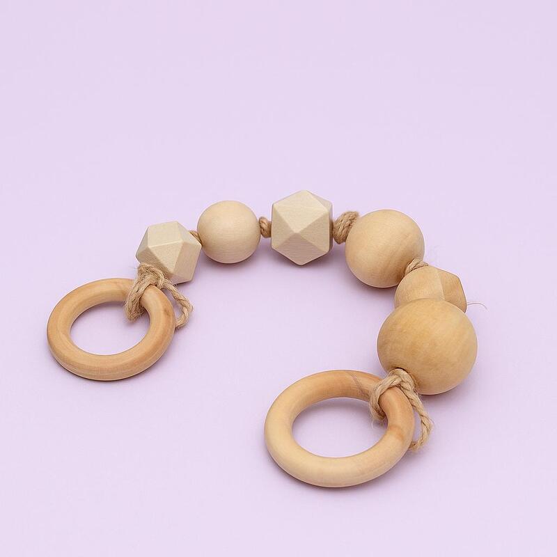 Wooden Grasping Beads – Sensory & Motor Skill Development Toy for Infants