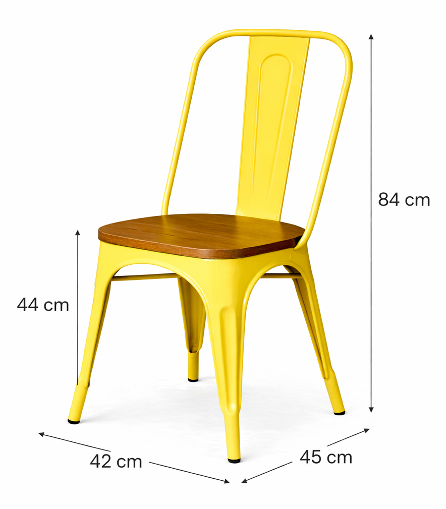 Marcel Chair with Wooden Seat