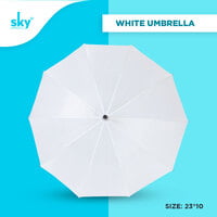 23inch White Umbrella (6pcs Pack) 23inch White Umbrella (6pcs Pack)