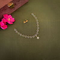 Diamond petal necklace