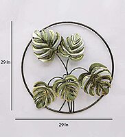 DAD Nature-Inspired Metal Wall Art, Circular Design for Living Room, Bedroom Size (29x2x29 Inches)