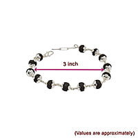 Silver Capped Karungali Bracelet