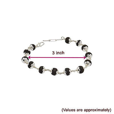 Silver Capped Karungali Bracelet