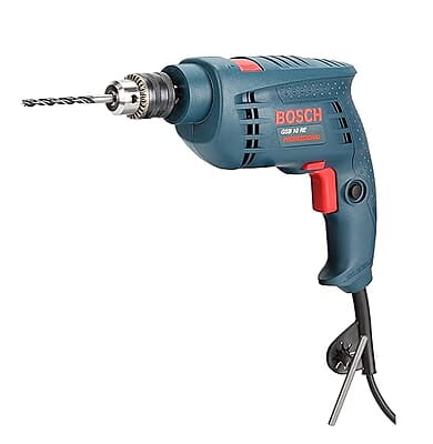 Bosch Professional GSB 10 RE Corded-Electric Drill Tool Set, 10 mm (Blue), 500 Watt, (100 Pc Accessory Set)
