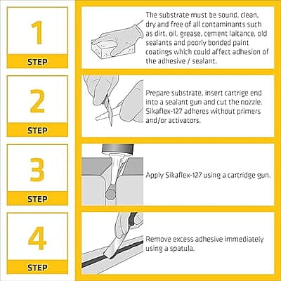 SIKA – Multipurpose sealant – Sikaflex 127 – Seals cracks and gaps –Interior/exterior use – Hybrid polyurethane-based – Easy apply – 600 ml –White
