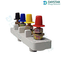 100 Amp 4 Pole Grey Standard Connection Plate with Red & Black Cap