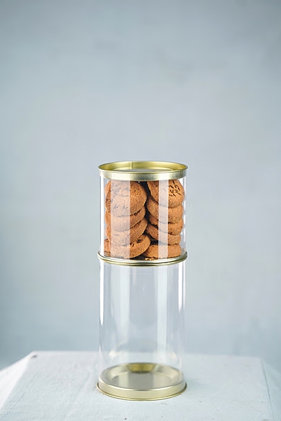 CLEAR TIN JARS- 750 ML