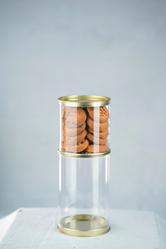 CLEAR TIN JARS- 750 ML