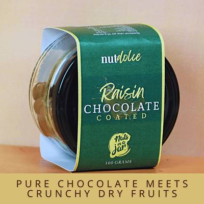 Nut Dolche Chocolate Coated Raisins 100 Grams