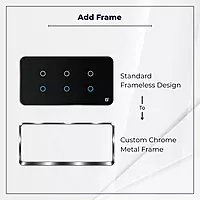 D2Touch Chrome Metal Frame For 2M/4M/6M/8M Panel Frame for Acrylic Glossy, Matte & Glass Panels, Add As Accessories Per Panel