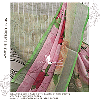 PURE LINEN SAREE  YBRSLIN23434