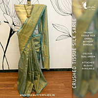 CRUSHED TISSUE SILK SAREE  USTSTES23517