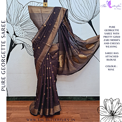 PURE GEORGETTE SAREE  VFLSGRS23928