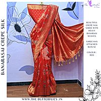 BANARASI CREPE SILK SAREE  DCMSBNS24292