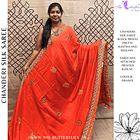 PURE CHANDERI SILK SAREE DCMSCDS24562 PURE CHANDERI SILK SAREE DCMSCDS24562