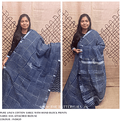 LINEN COTTON SAREE ssgSLIN24638