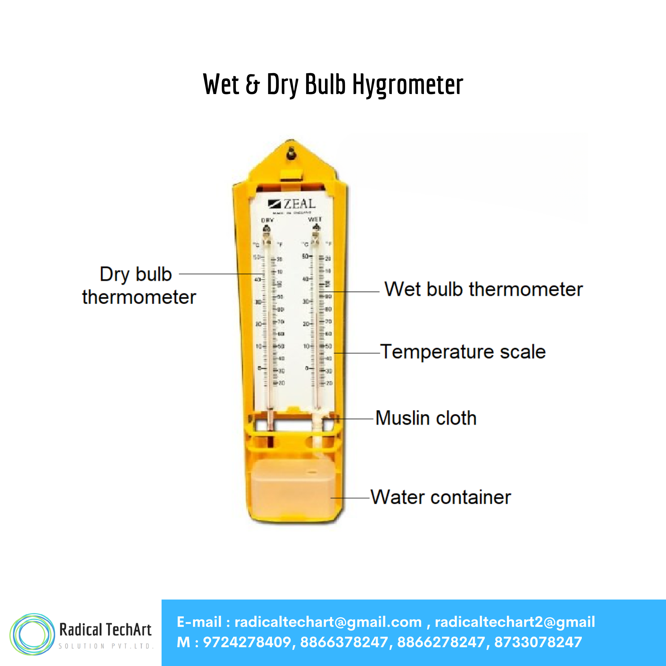 Wet & Dry Bulb Hygrometer