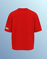 Unisex Red Plain Oversized Tee