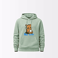 Unisex Sage Green Awake Graphic Printed Hoodie