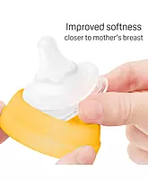 Pigeon Softlatch Glass Feeding Bottle Yellow - 240ML