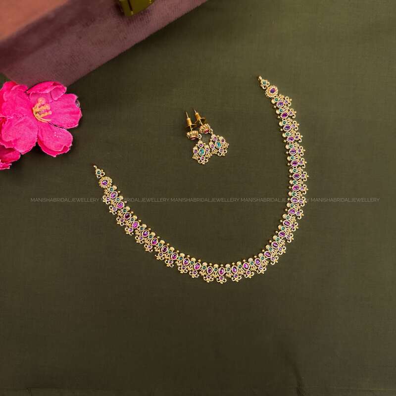 Pink and Green Cute NeckPiece