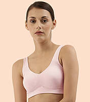 ENAMOR Easy Slip-On and Back Keyhole Women's Cotton Everyday Beginner's Bra - Padded, Wirefree, Full Coverage A106