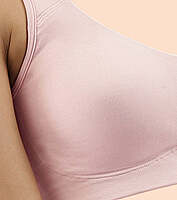 ENAMOR Easy Slip-On and Back Keyhole Women's Cotton Everyday Beginner's Bra - Padded, Wirefree, Full Coverage A106