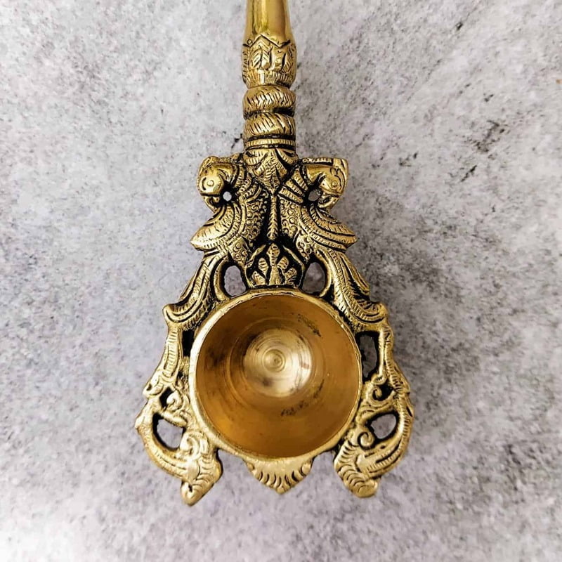 Brass Krishna Aarti Spoon