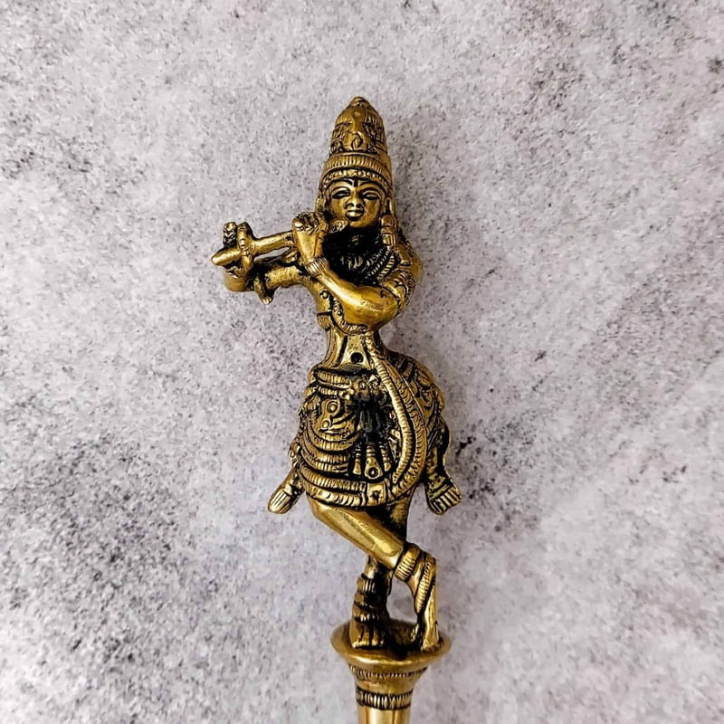 Brass Krishna Aarti Spoon