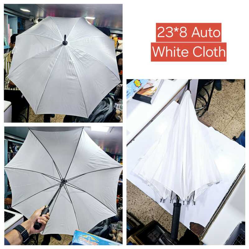 23inch Straight White Umbrella | (Pack of 6pcs) | INR 180/piece 23inch Straight White Umbrella | (Pack of 6pcs) | INR 180/piece