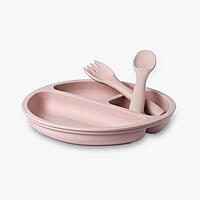 Cuddle Cubs BPA Free Baby Feeding Set - 7pc Silicone Meal kit - Pink