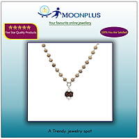 Silver Tied Tulsi Mala with Rudraksham Pendant