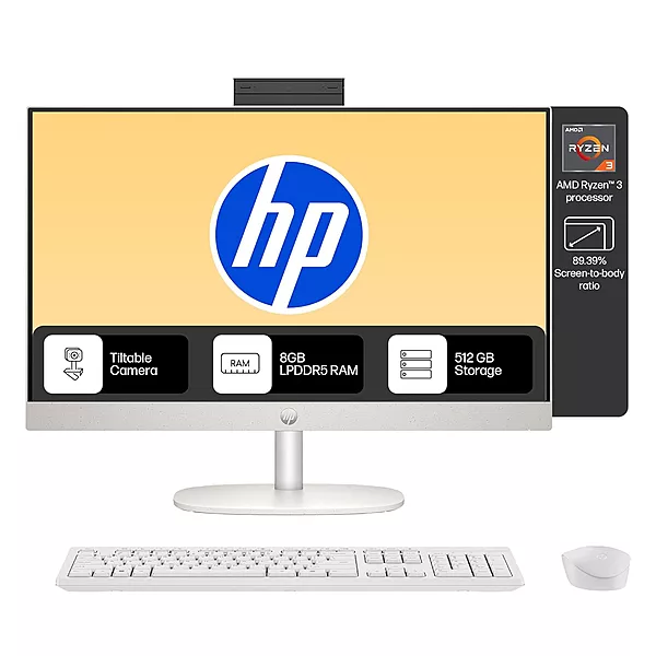Hp All-in-One Desktop Ryzen3/8GB/512GB