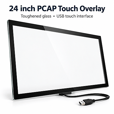 PCAP Touch Overlay 24 inch with Anti-Glare Cover Glass (USB) PCAP Touch Overlay 24 inch with Anti-Glare Cover Glass (USB)