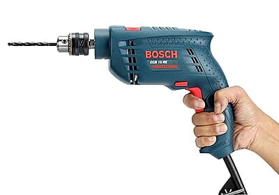 Bosch Professional GSB 10 RE Corded-Electric Drill Tool Set, 10 mm (Blue), 500 Watt, (100 Pc Accessory Set)