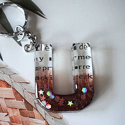 'U' EPISTOLARIAN LETTER KEYCHAIN 'U' EPISTOLARIAN LETTER KEYCHAIN