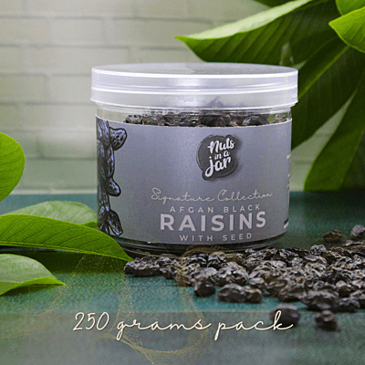 Nuts in a Jar Afghan Black Raisins with Seed Signature 250 Grams
