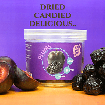 Nuts in a Jar Dried & Candied Black Plums Whole 250 Grams Nuts in a Jar Dried & Candied Black Plums Whole 250 Grams